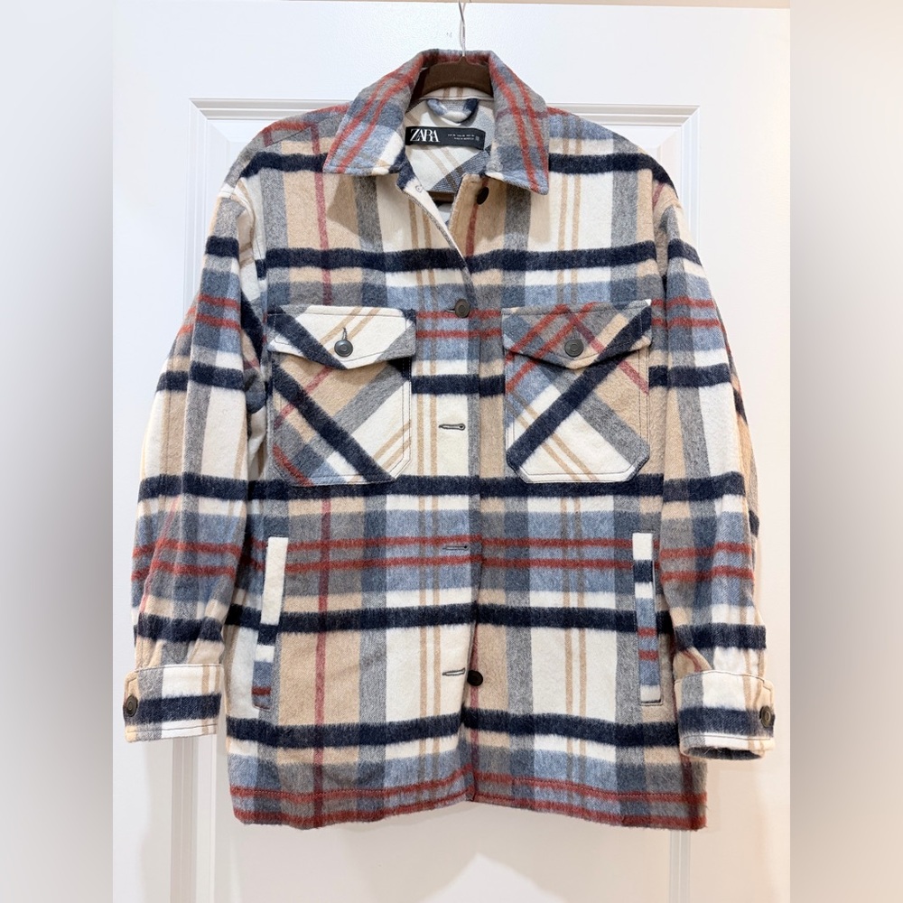 ZARA Plaid shacket